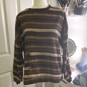 Brown Striped Sweater